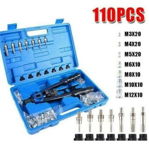 Bộ rút đinh tán Ecu 2 tay cầm rút M3 đến M12 Hộp nhựa